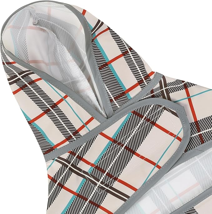 Dog Raincoat for Small Dogs Puppies Waterproof Jacket Hooded Rain Coats with Reflective Strips Leash Hole & Poncho Adjustable Fit (Plaid,S)