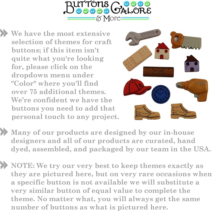 Buttons Galore and More Collection of Novelty Buttons and Embellishments Based on A Variety of Themes, Holidays, and Seasons for DIY Crafts, Scrapbooking, Sewing, Cardmaking and other Projects