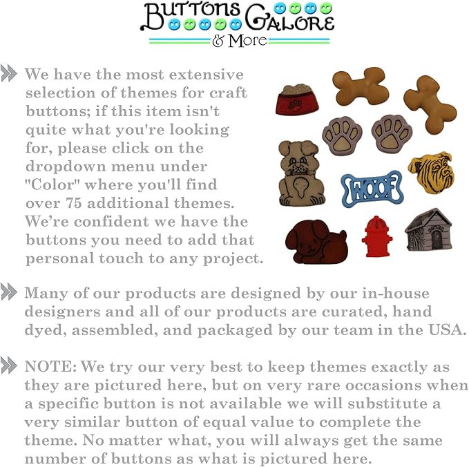 Buttons Galore and More Collection of Novelty Buttons and Embellishments Based on A Variety of Themes, Holidays, and Seasons for DIY Crafts, Scrapbooking, Sewing, Cardmaking and other Projects
