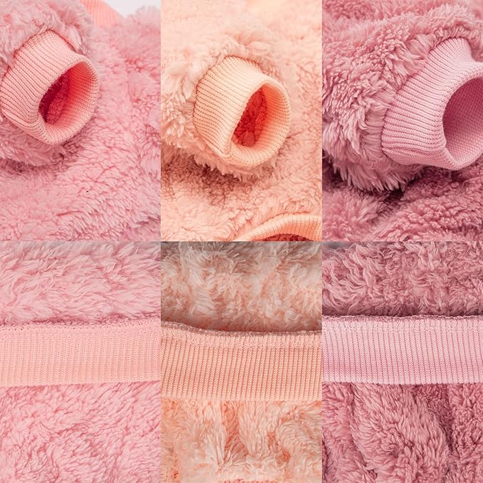 Dog Sweater, 3 Pack Dog Sweaters for Small Dogs or Cats, Girl or Boy, Warm Dog Clothes Shirt Coat for Winter Christmas (Peach, Dark Pink, Light Purple, XX-Small)