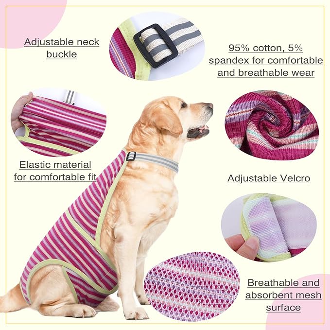 Dog Diapers Female,Female Dog Diapers for Heat Large Dogs, Washable Onesie Sanitary Pantie with Adjustable Suspender Washable, Reusable Period Panties Doggie Diaper, XL