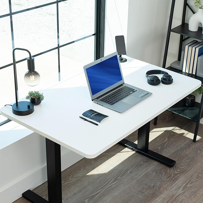 VIVO Universal 48 x 30 inch Solid One-Piece Table Top for Standard and Sit to Stand Height Adjustable Home and Office Desk Frames, White, DESK-TOP48-30W