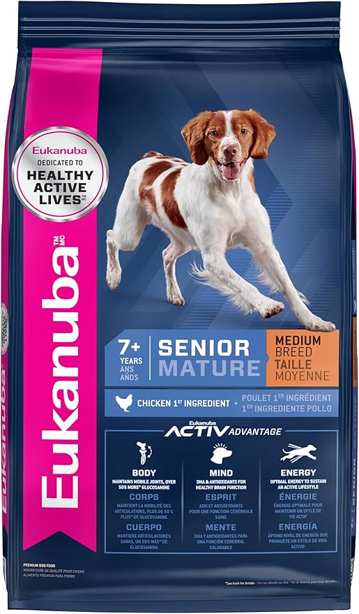 Eukanuba Senior Medium Breed Dry Dog Food, 15 lb Bag
