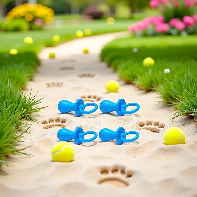 4Pcs Dog Pacifier,Chew Toys,Mini Bite Resistant Bell Shape Rubber Pacifier,Pet Dog Puppy Molar Chew Training Toy,Bell Chewing Playing Training Toys for Puppy Cat Pet Supplies