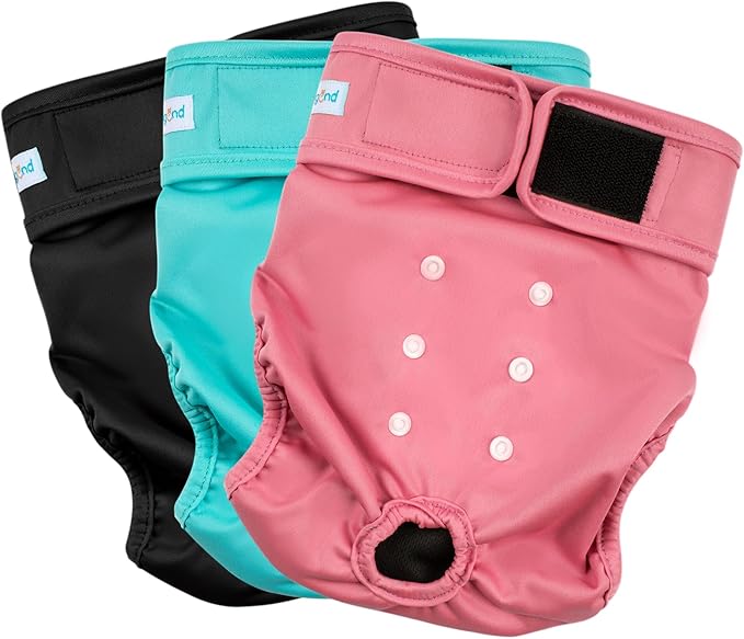 Paw Legend Washable Reusable Female Dog Period Diapers for Heat Doggie Puppy Diapers for Female Dogs (3 Pack,X-Large)