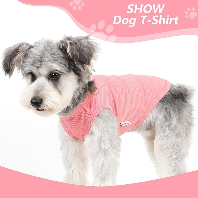 2 Pack Dog Clothes for Small Dogs Summer Dog Shirt Vest Girl Boy Lightweight Puppy T-Shirts Blank Soft and Cool Pet Clothing Sleeveless Medium Large Dog Outfit (Purple+L-Pink, XX-Large)