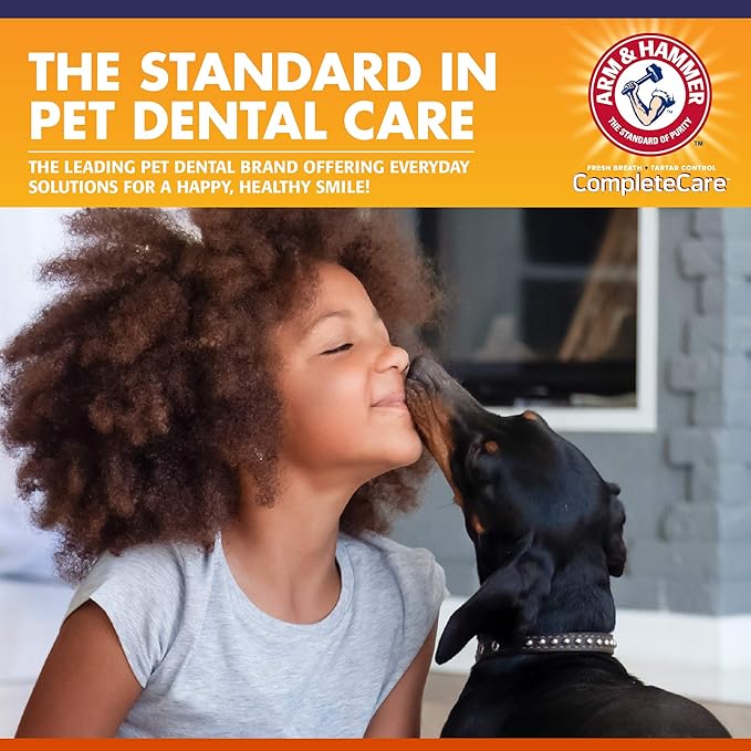 Arm & Hammer Dog Dental Water Additive Breath Freshener, Odorless Flavorless Oral Care Solution for Plaque and Tartar Control, Daily No Brush Dental Support for Dogs, 16 Fl Oz