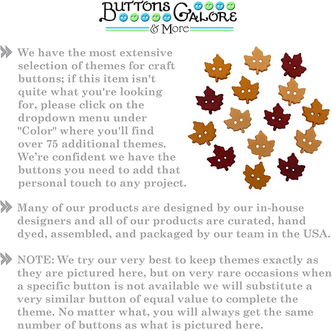 Buttons Galore and More Halloween & Fall Collection of Decorative Novelty Buttons Embellishments for Craft and Sewing DIY Projects (Hello Autumn)
