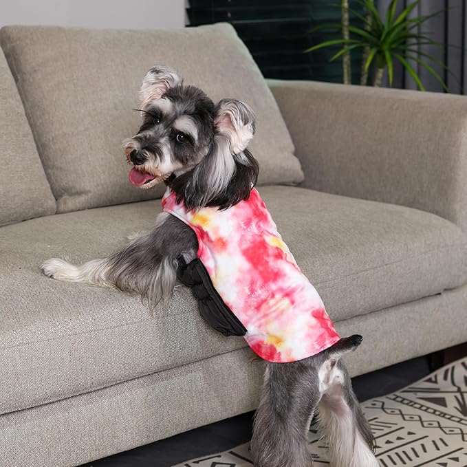 CuteBone Winter Dog Jacket Reversible Vest Soft Coat with Leash Hole for Small to Large Dogs, Windproof, Waterproof, Thick, Adjustable GMF29S