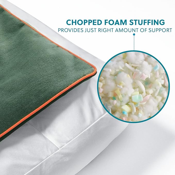 Bedsure Washable Dog Beds Large Sized Dog - 3 Inch Thicken Up to 80lbs Pet Mat Pillows with Removable Washable Cover, Green