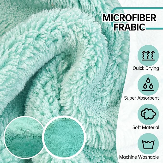 Microfibre Dog Drying Coat, Super Absorbent Towel, Magic Sticker & Belly Strap - Dog Robes for After Bath, Small to Large Sizes