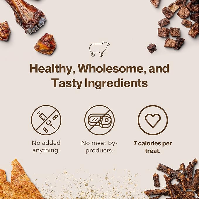 Lamb Cubes Single Ingredient Healthy Dog Treats - All Natural, Vet Approved, Grain Free, Nutritious Made in USA Treats for Dogs (Lamb Lung, 5oz)