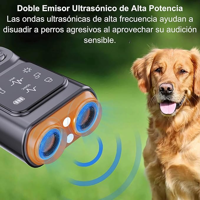 Dog Bark Deterrent Device, Ultrasonic Anti Barking, 4 Training Modes, 50FT Range, Safe Humane & Effective Handheld Dog Training Device for Indoor & Outdoor Use