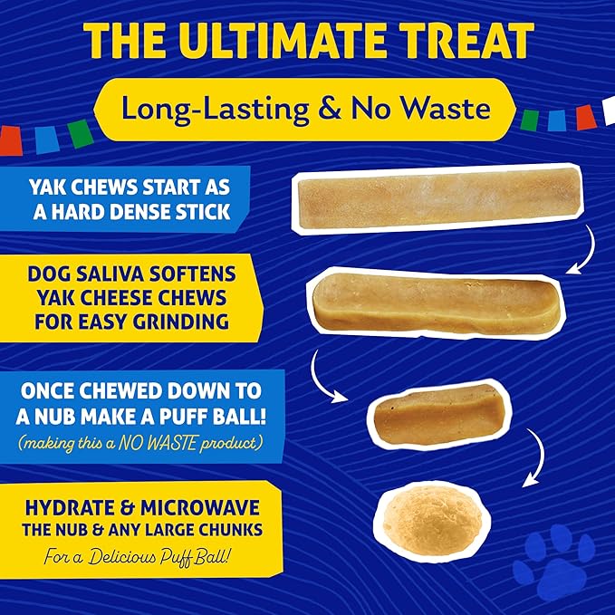Himalayan Dog Chew Original Yak Cheese Chew, 1 X-Large Stick, 5.3 oz, Gluten Free, Healthy Treats, Grain & Lactose Free 100% Natural, Long Lasting for Dogs Over 55 lbs