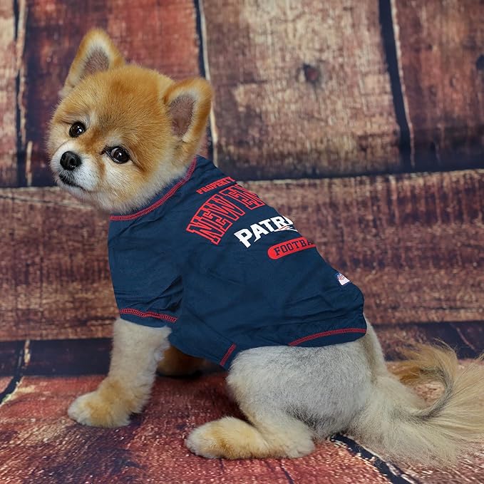 NFL New England Patriots Dog T-Shirt for Pets, Size X-Large. Officially Licensed Pet Shirt with Team Logo, Soft Stretchable Comfort Fit Apparel for Dogs & Cats
