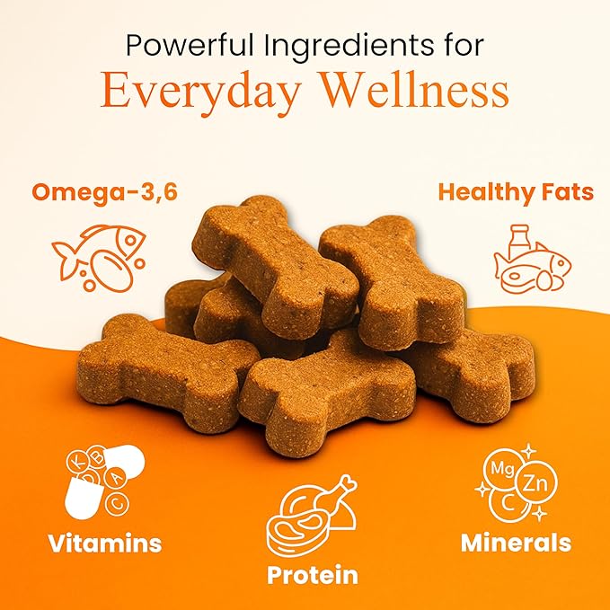 Multivitamin Chews for Dogs - Joint Support + Digestive Enzymes & Probiotics - Dog Multivitamins Chewable - Puppy & Senior Dog Vitamins - Daily Dog Multivitamin (50 Soft Chews)