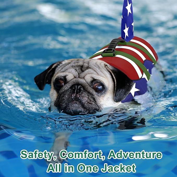 Fragralley Shark Fin Dog Life Jacket, High Buoyancy with Tear-Resistant Nylon of Dog Swim Vest, Pet Life Preserver for Small Medium Large Dogs, Puppy Float Vest for Swimming and Boating