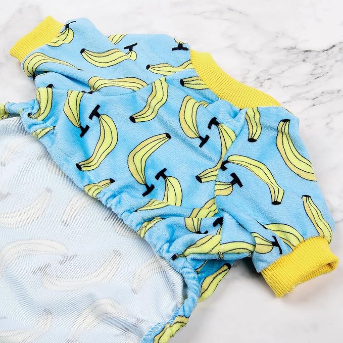 CuteBone Soft & Stretchy Dog Pajamas - Cozy Pet Jammies Breathable Jumpsuit for Small Dogs - All-Season Comfy Outfit Easy-On Pullover Design - Keeps Pets Warm & Comfortable P06L