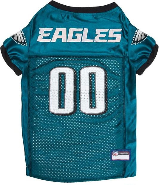 Pets First NFL Philadelphia Eagles Dog Jersey, Size Large, Football Shirt Costume for Pet, Dog Sports T-Shirt, NFL Team Clothing for Cats, Licensed Pet Apparel Available in 7 Sizes and 32 Teams
