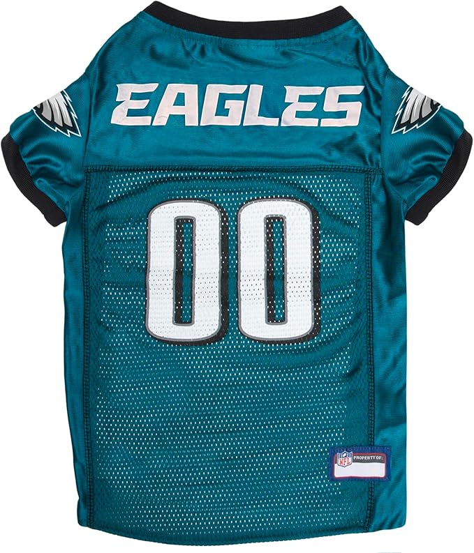 Pets First NFL Philadelphia Eagles Dog Jersey, Size 3X-Large, Football Shirt Costume for Pet, Dog Sports T-Shirt, NFL Team Clothing for Cats, Licensed Pet Apparel Available in 7 Sizes and 32 Teams