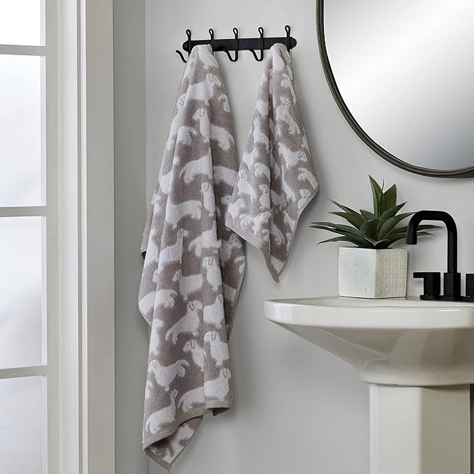 SKL Home Dog Bath Towel, Gray