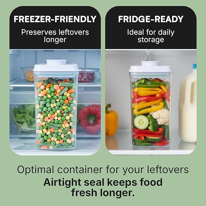 Bop Top Airtight Food Storage Containers with Lid 67 oz | Kitchen Canister Sets | Air Tight Pantry Container | Pop Top Dry Food Storage Containers for Snacks, Sugar, Flour, Baking, Cereal, Pasta