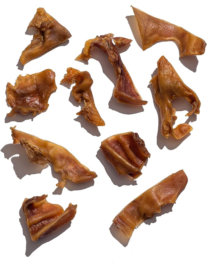 Jack&Pup Pig Ears Slivers (2Lb) - All Natural Single Ingredient Pork Strips Dog Treats, Excellent Rawhide Alternative, Dog Chews for Large and Small Dogs (2Lb)