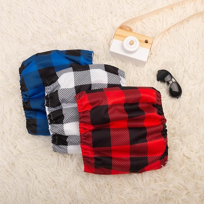CuteBone Dog Diapers Male Washable Belly Band for Male Dogs Wraps 3pcs a Pack DM27M