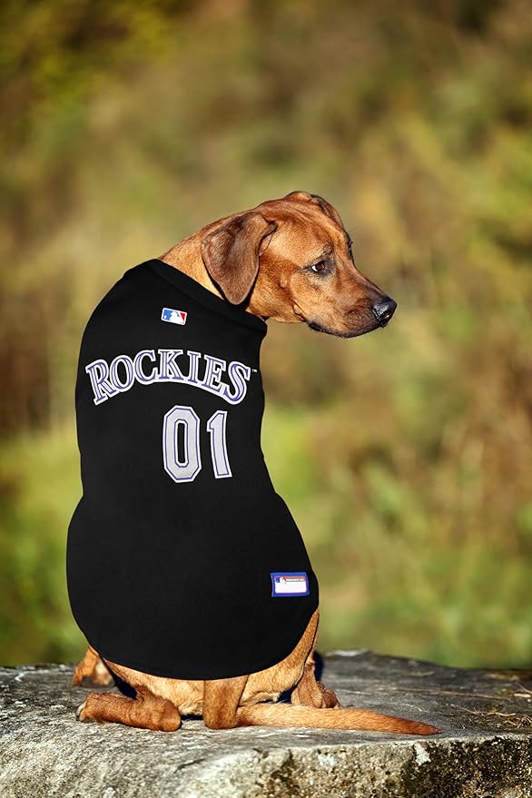 Official MLB Colorado Rockies Pet Jersey for Dogs & Cats, Size XX-Large - Stylish Baseball Jersey for Your Furry Fan- Show Off Team Spirit with The Perfect Fan Apparel Gear for Pet, Dog & Cat