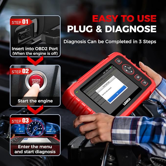 Launch OBD2 Scanner CRP123X Elite V3.0, 2025 Lifetime Free Update Diagnostic Scan Tool Supports CAN FD DoIP, Car Engine Code Reader with Oil/Brake/SAS/BMS/D.P.F/ABS Bleeding/Throttle Reset, Auto VIN
