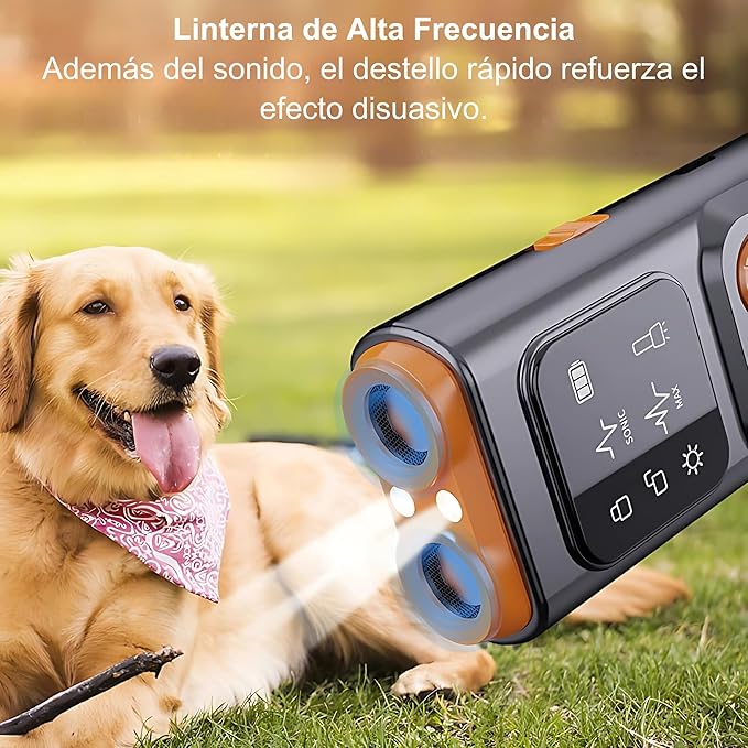 Dog Bark Deterrent Device, Ultrasonic Anti Barking, 4 Training Modes, 50FT Range, Safe Humane & Effective Handheld Dog Training Device for Indoor & Outdoor Use