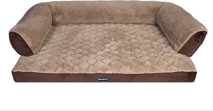 Beautyrest Super Lux Sofa Dog Bed (X-Large, Brown)
