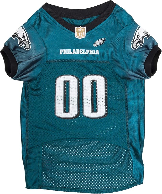 Pets First NFL Philadelphia Eagles Dog Jersey, Size Small, Football Shirt Costume for Pet, Dog Sports T-Shirt, NFL Team Clothing for Cats, Licensed Pet Apparel Available in 7 Sizes and 32 Teams