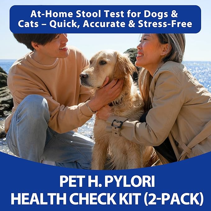 Pet H. Pylori Health Check Kit (2-Pack) – at-Home Testing for Dogs & Cats, Quick Results & Stress-Free Care