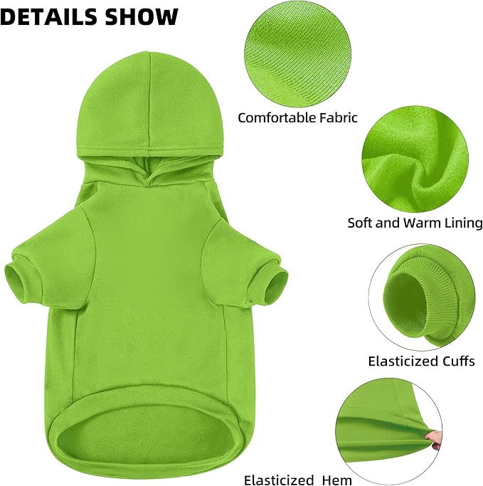 GreenJoy Dog Sweater Dog Hoodie Cold Weather Coat Hooded Sweatshirt for Puppies,Cats, Small Medium Large Dogs (Green(I Love My Dad), Medium/Large)