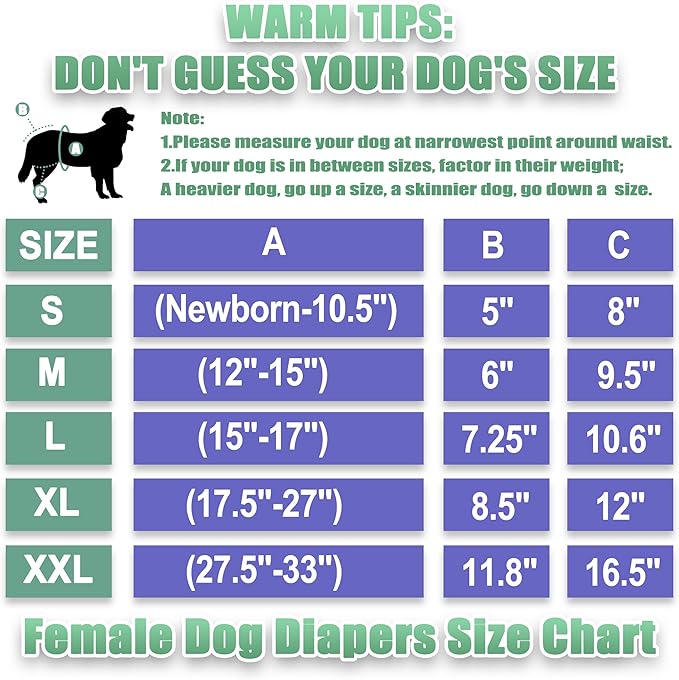 wegreeco Washable Female Dog Diapers Highly Absorbent Reusable Diapers for Dog in Heat Period Diapers, 3 Pack (Checkerboard Green, Black, Coffee, Medium)