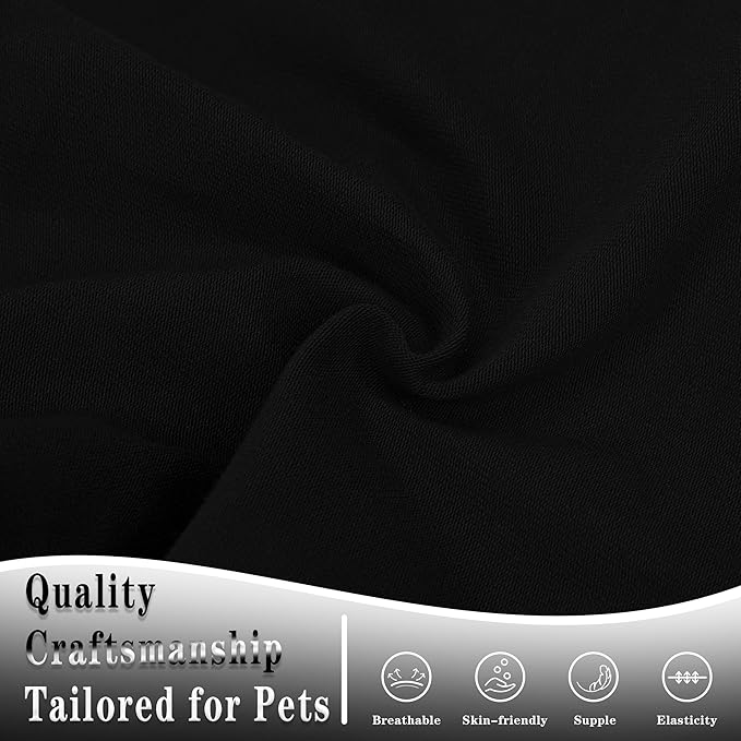 Stylish Cotton Dog Shirt with Print, Soft & Breathable, All-Season Comfort, Fits Most Breeds - Perfect Pet Apparel for Small, Medium, Large Dogs.Black&l