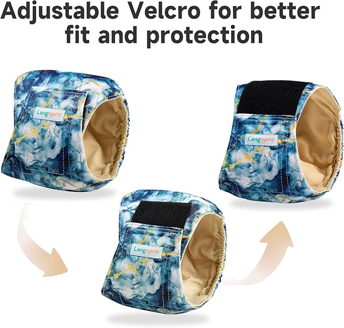 Male Dogs Diapers Belly Bands(4Pack), Washable Reusable Male Boy Doggy Wraps Panties for Doggie Puppy Pooping Potty Training Incontinence Marking Pañal para Perro Tie Dye Small