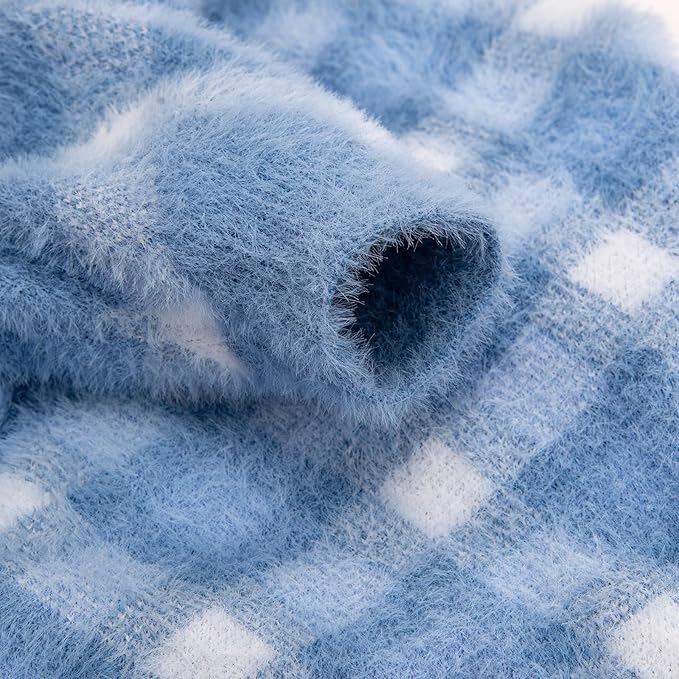 Dog Sweater, Sweaters for Small Dogs, Warm Soft Pet Clothes for Puppy, Medium Large Cat, Dogs Girl or Boy, Dog Shirt for Winter Christmas (Blue, Large)