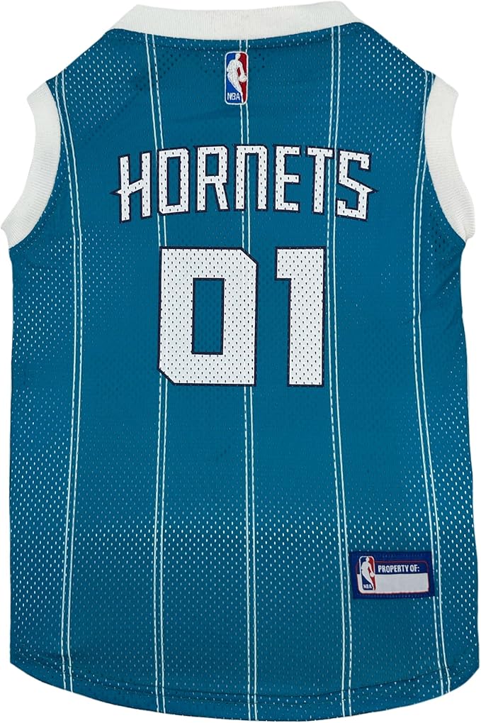 Pets First NBA Charlotte Hornets Dog Jersey, X-Small- Tank Top Basketball Pet Jersey