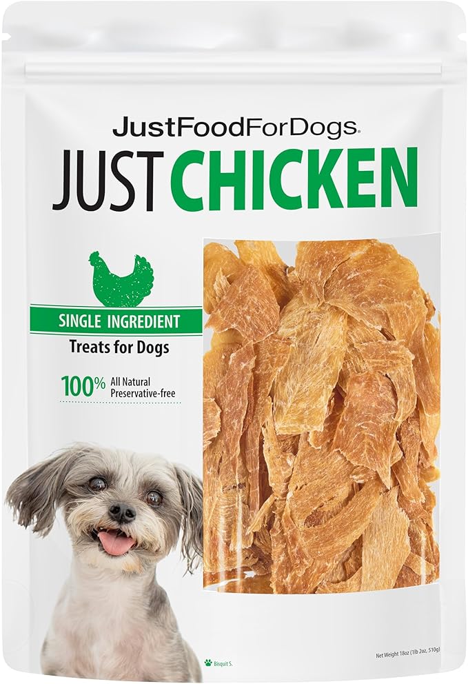 JustFoodForDogs Dog & Cat Treats - Chicken Breast - (18 Oz)