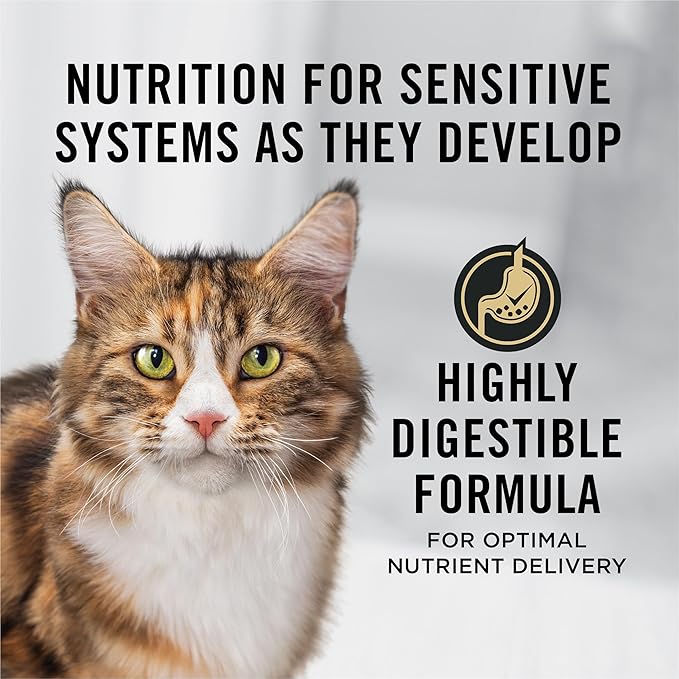 Purina Pro Plan Sensitive Skin and Stomach Senior Cat Food Salmon and Rice Formula - 3.5 lb.