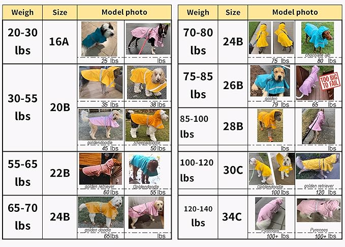 HAPEE Dog Raincoats with Reflective Strip Hoodie,Poncho Jacket for Large Dogs fit Golden Retriever Doodle (D4-Pink, 20B (30-55 lbs))