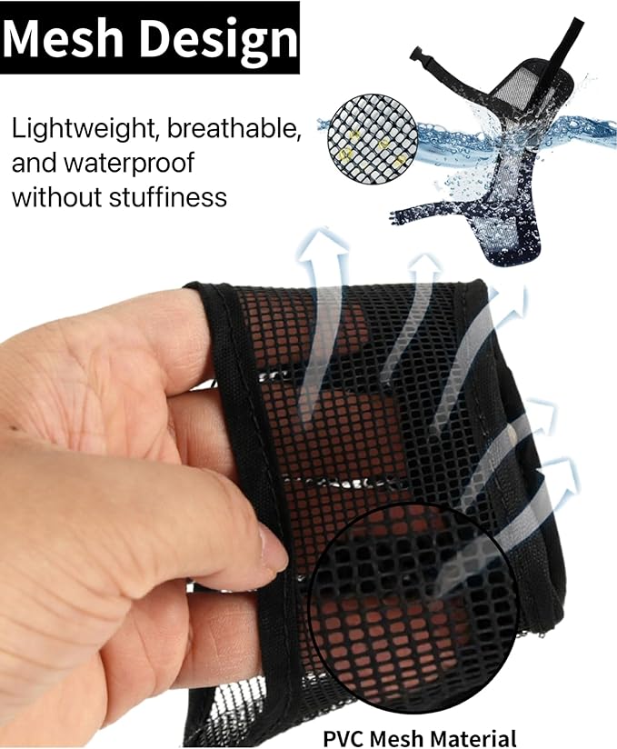 2 Pack Dog Muzzle, Soft Nylon Air Mesh Breathable Pet Safety Muzzle with Nose Protection for Medium Large Dogs, Helps Prevent Biting Barking Chewing