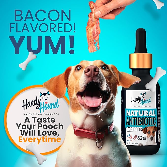 Natural Immune Support for Dogs - Herbal Supplement for Cough, Urinary Tract, Skin & Itch Support - Bacon Flavor (4 Oz)
