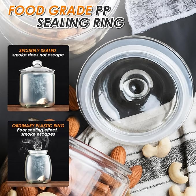 Masthome Large Glass Jar,1 Gallon Glass Jar with Lid, Airtight,Dishwasher Safe,Wide Mouth Storage Canister for Pasta,Flour,Nuts,Cookies,& More