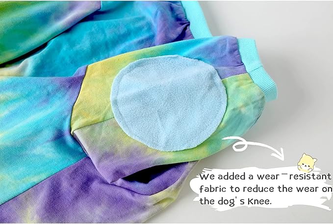 Tie Dye Dog Clothes for Extra Large Dogs Breathable Cotton Dog Shirt Dog Pajamas Big Dogs Boy Girl Blue 2XL