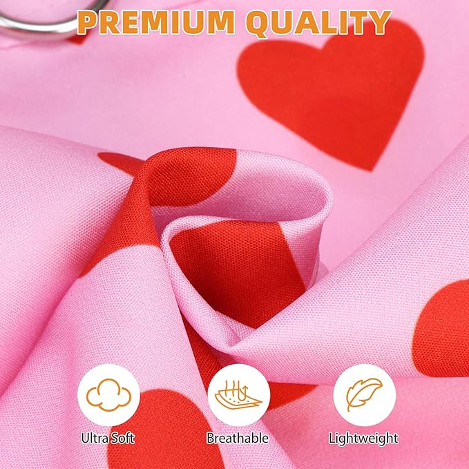 KOOLTAIL Valentine's Dog Shirt with Leash D-Ring, Soft Pet Botton Up Clothes for Small Medium Dogs, Breathable Heart Partten Puppy Polo Outfit with Sun & Insect Protection,Indoor Outdoor, Boy Girl, S