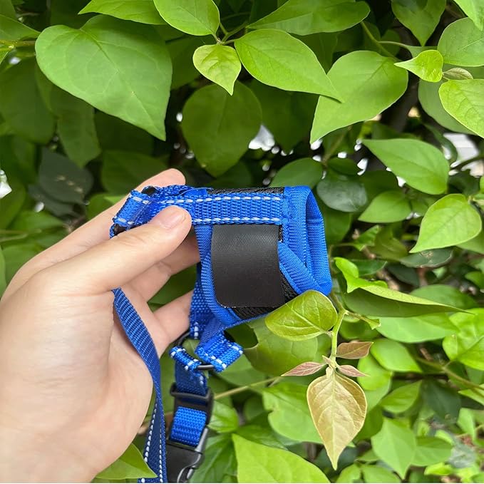 New 2025 Dog Muzzle for Small Dogs, Soft Material with Reflective & Adjustable Strap, Breathable Mouth Guard for Biting Chewing Grooming, Allow Panting Drinking, Prevent Biting (Blue, S Size)
