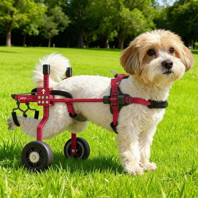 Dog Wheelchair for Back Legs,Adjustable Dog Carts with Wheels for Disabled Hind Legs, Bike Trailer Type Mobility Aid for Disabled Dogs to Regain Independence